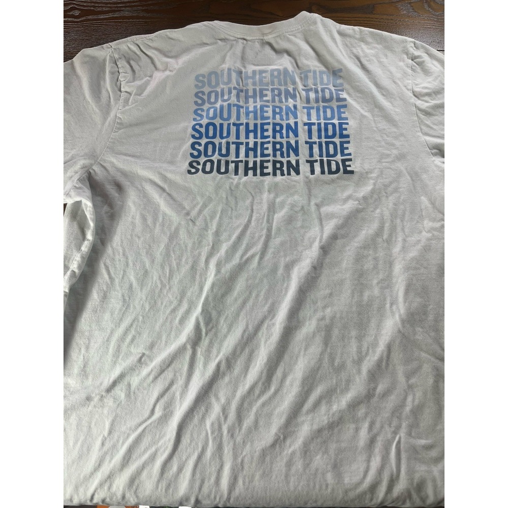 SOUTHERN TIDE XXL Mens SS T-Shirt Stacked White